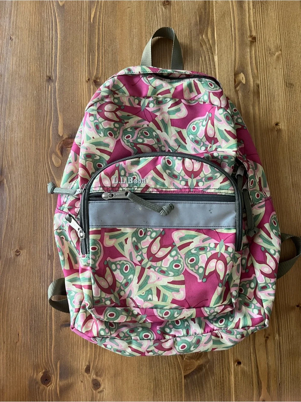 L.L. Bean Pink Patterned Mini Backpack